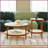 Modern Farmhouse Solid Wood Coffee Table for Living Room, Space-Saving Nesting Design, Easy 10-Min Assembly
