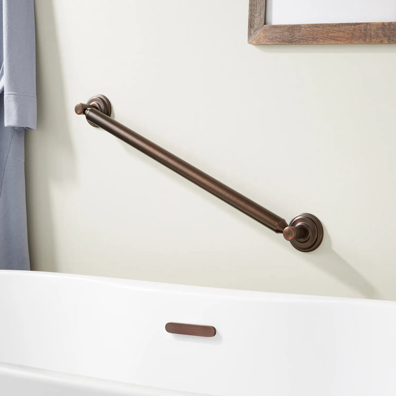 Signature Hardware Inglewood Grab Bar, 27.125" L, Brushed Nickel