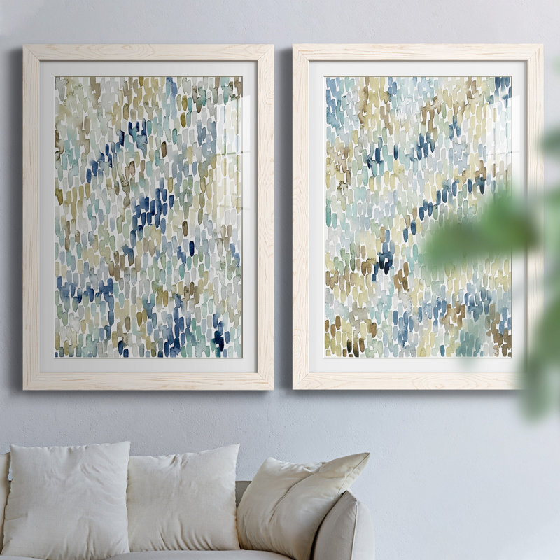 Impression encadrée River Wavelet, H 43,5 po x l 31,5 po x P 1 po, Papier encadré blanc