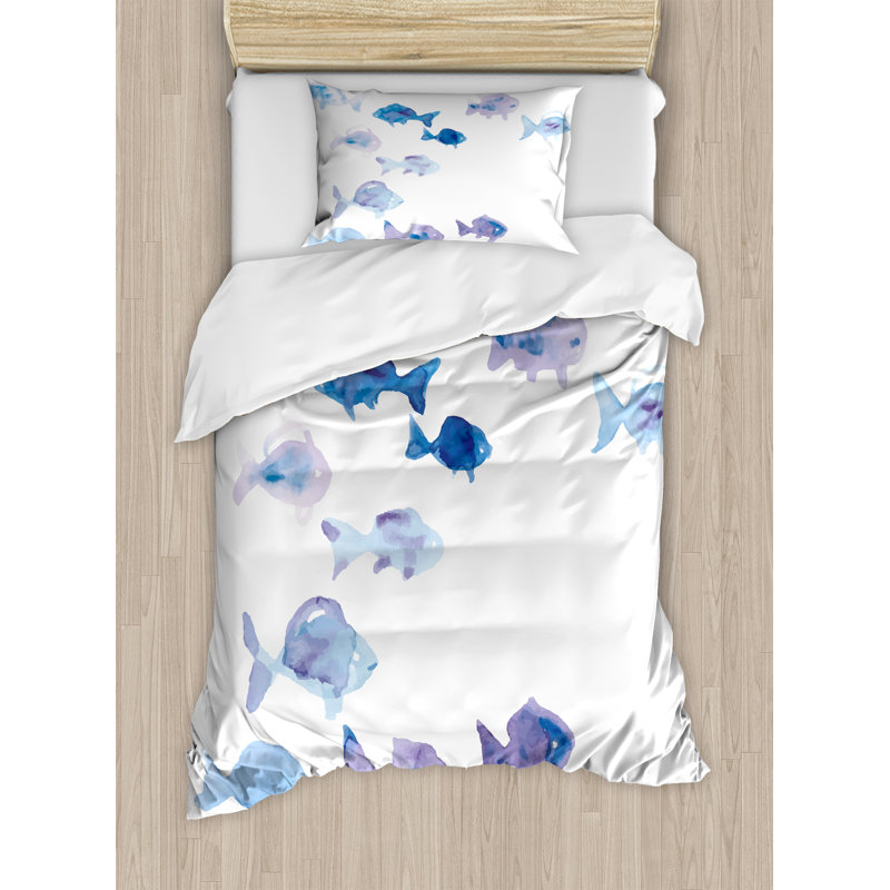 Animal Coastal Polyester Duvet Cover, Twin