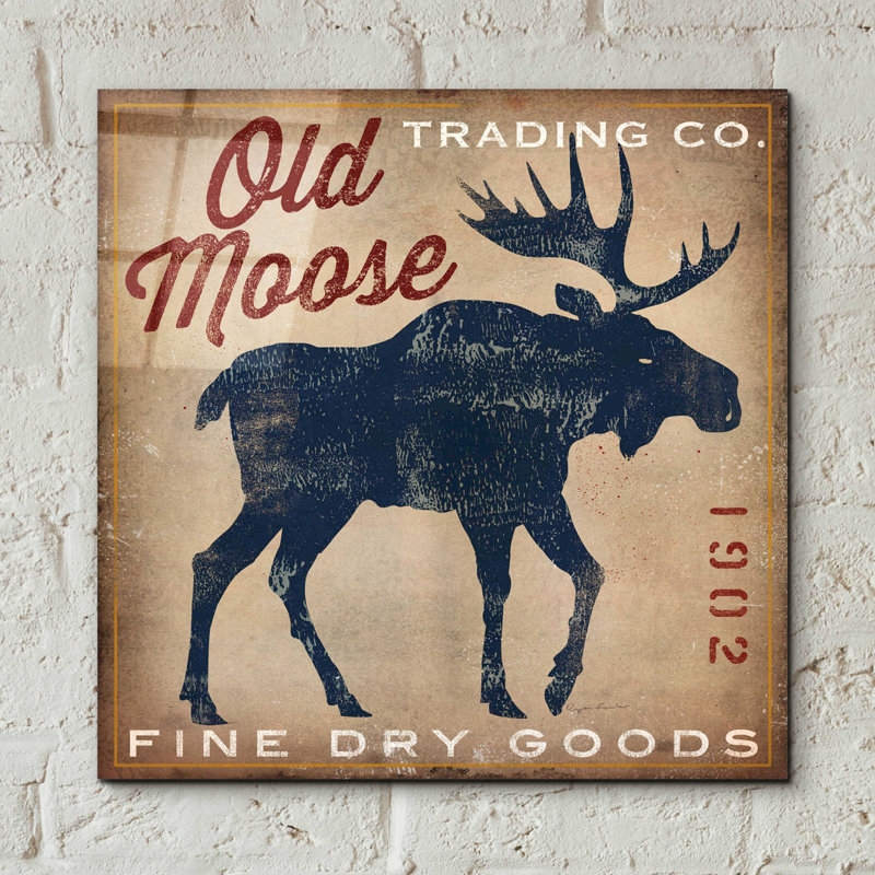 «Old Moose Trading Co Tan - Dry Goods» par Ryan Fowler, H 12 po x l 12 po x P 0,13 po