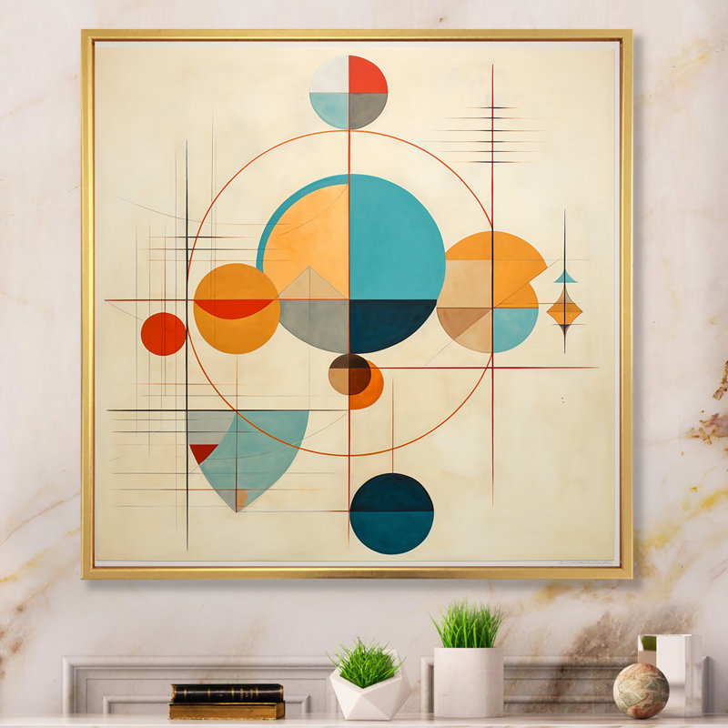 Distant Galaxies Midcentury Elegant Retro - Modern Midcentury, reproduction d'art sur toile, 24" H x 24" W