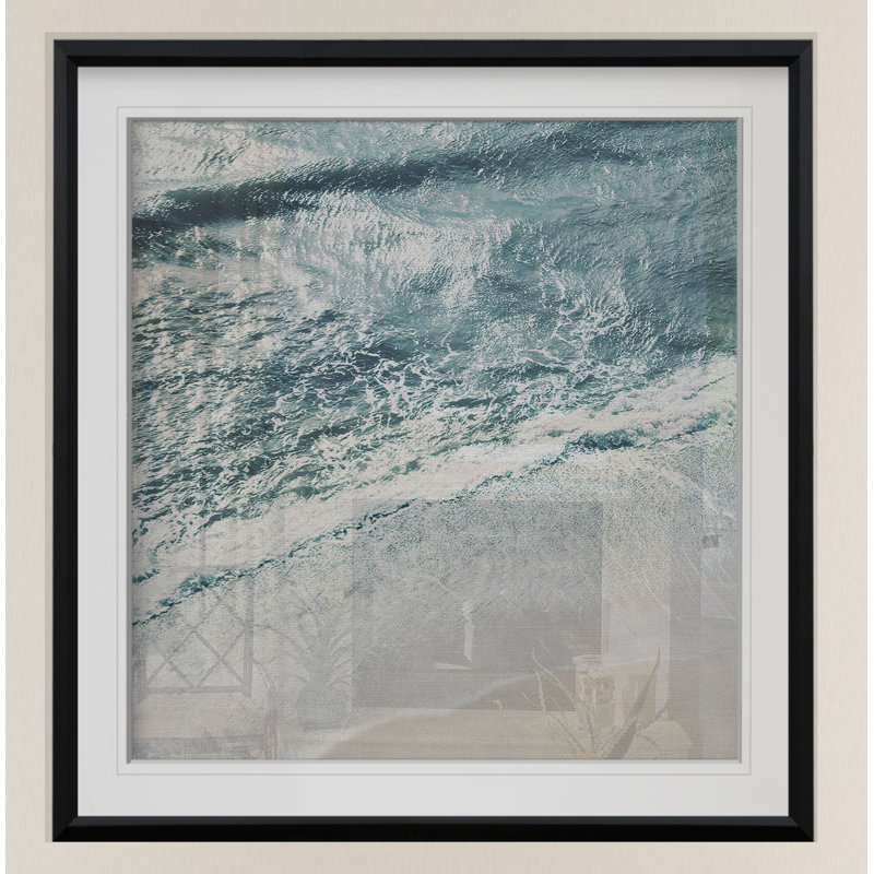 Détail de l'océan - photographie, H 28 po x l 28 po x P 2 po, Cadre noir