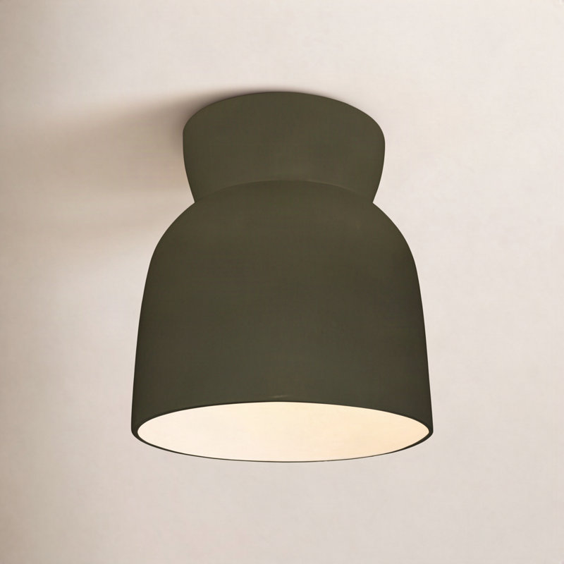 Logan Radiance - Hourglass Flush-Mount, Matte Green, LED (Integrated)