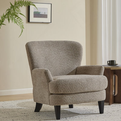 Fauteuil club rembourré Gerald Boucle
