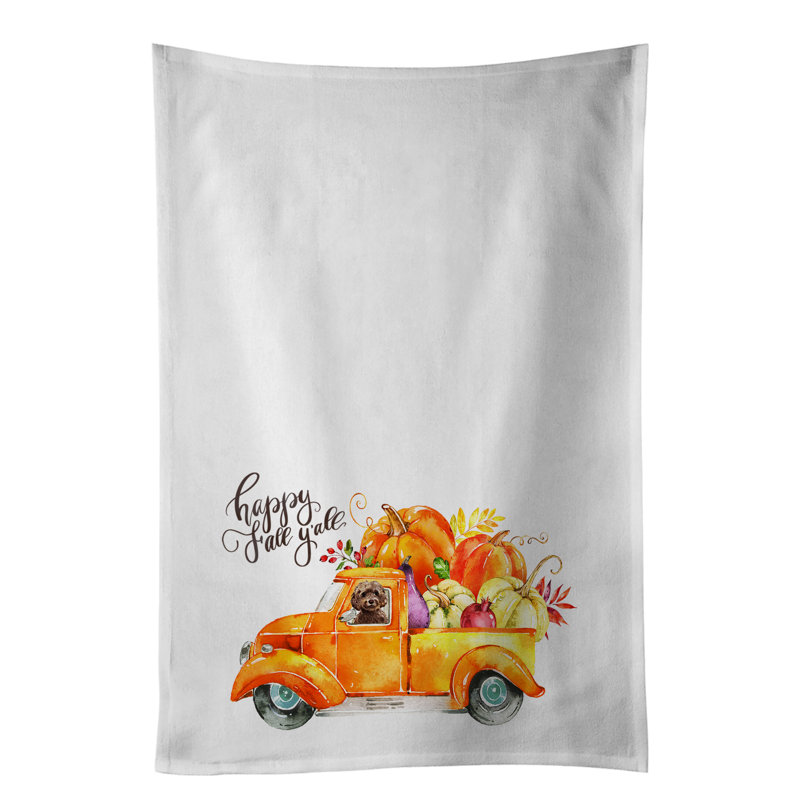 Cotton Tea Towel Kitchen Towel, Brown Cockapoo