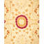 Tapis unique ivoire / rouge / jaune 6 pi 1 po x 6 pi 1 po Mogul