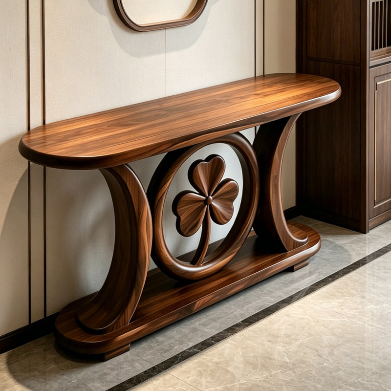 Nouvelle console en bois massif de style chinois., 35.4" H x 47.2" W x 15.7" D