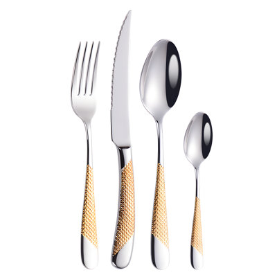 Ensemble de fourchette et cuillère à steak en acier inoxydable 304 de qualité supérieure pour la maison et l'hôtel