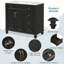 Meuble-lavabo de 36 po avec lavabo, meuble-lavabo avec tiroir rabattable, 3 tiroirs, 2 portes à fermeture en douceur, bois massif et panneau de fibres à densité moyenne, quincaillerie dorée élégante-1521209915