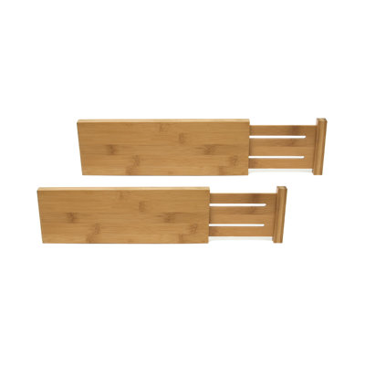 Bamboo Dresser Drawer Dividers, Set Of 2