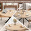 Ensemble de table de salle à manger 47,2 po avec 4 chaises rembourrées-131082359-131082360