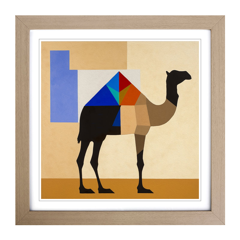 Camel Suprematism No.1 - Framed Print