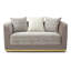 Causeuse, brun / beige clair