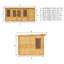 Mercia 17ft x 10ft Pent Log Cabin With Side Shed (19mm)