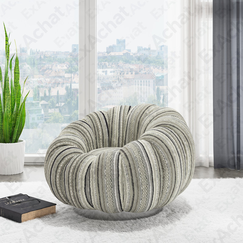 Fauteuil d'appoint pivotant noir