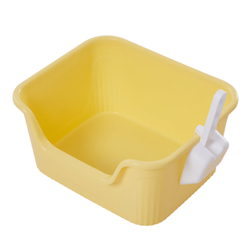 Avidan PP Litter Box with Scoop, Yellow