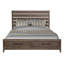 Grand lit de rangement Montrose, gris anthracite brûlé
