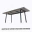 55,25 à 70,87 po, table de salle à manger moderne extensible en bois aggloméré pour 4 à 6 personnes, style industriel médiéval