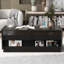 Rectangle Coffee Table With 4 Drawers And 2 Display Shelves For Living Room-2120656282