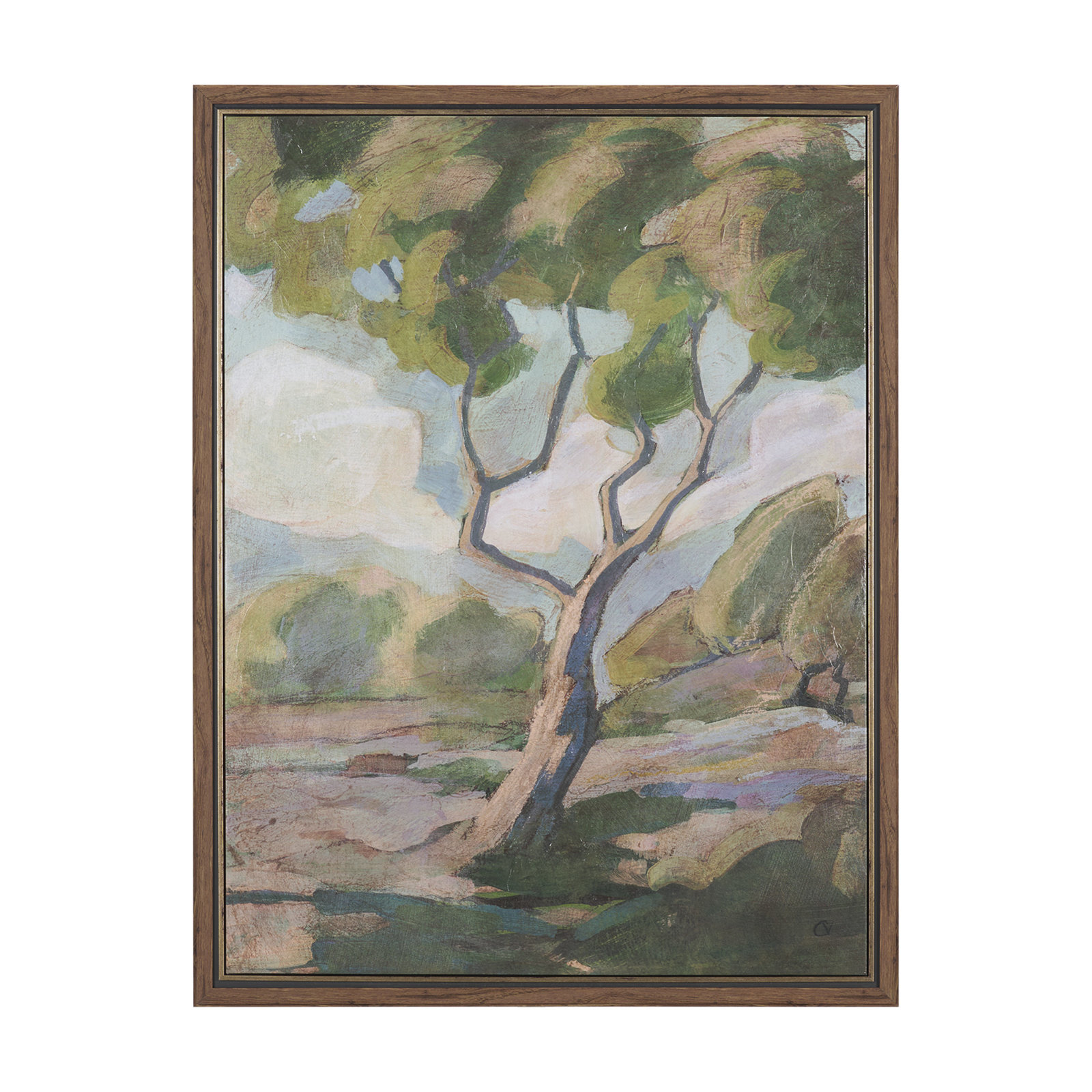 Landscape Tapestry I Canvas Painting, Framed Wrapped Canvas Landscape Tapestry I