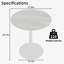 Table basse de 27,6 pouces de style Mid-Century moderne, pouvant accueillir de 2 à 4 personnes, dotée d'un plateau rond en marbre veiné de blanc, parfaite pour divers espaces.-1359889859-1359889856-1359889861