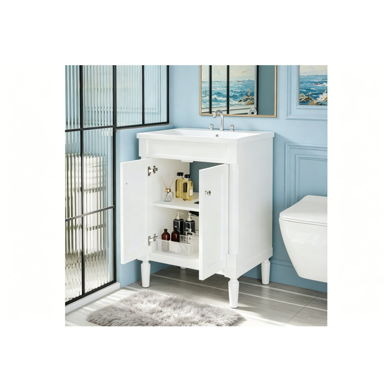 Rangement pour salle de bain Talanta, Blanc