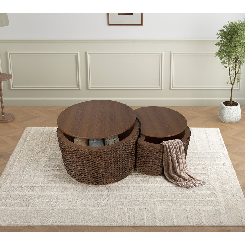 Jackeline Nesting Coffee Table, Walnut