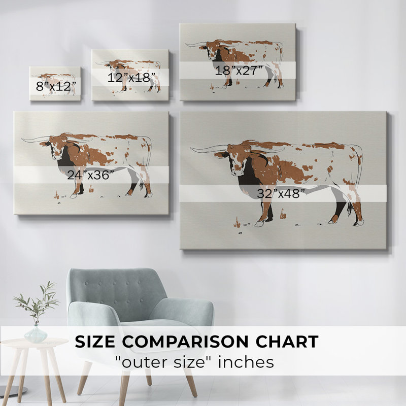 Toile tendue Terre Cotta Steer IV, H 18 po x l 27 po