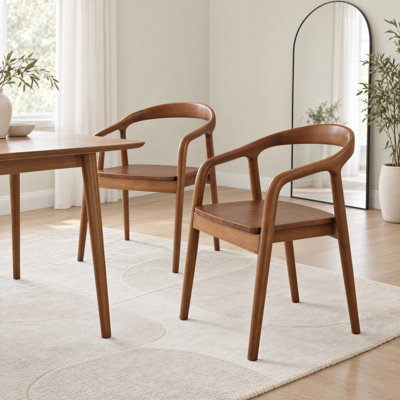 Wagram 45 cm H Solid Wood Wishbone Back Side Chair