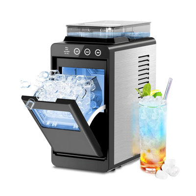 Portable Countertop Ice Maker External Water Tank 8 Cubes/6 Mins 26 Lbs/24Hrs Self-Cleaning Quiet Compact For Home Rv Camping on Fridge.com