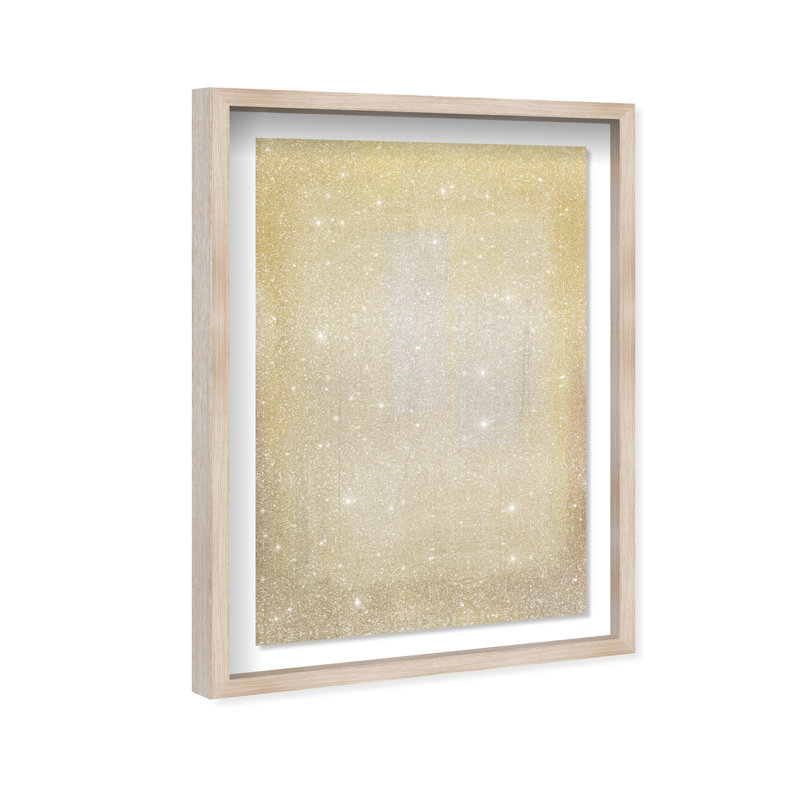 Golden Haze Framed Graphic Art, 46.5" H x 31.5" W, Natural Oak Shadowbox