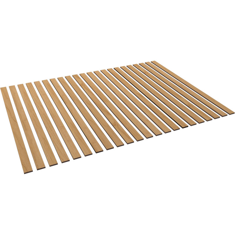 Adjustable Wood Slat Wall Panel Kit, 2"W x 47"H x 0.375"T, Maple