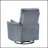Gray Corduroy Fabric Swivel Glider Recliner, Plush Comfort And Modern Style For Living Room Furniture-1991981143