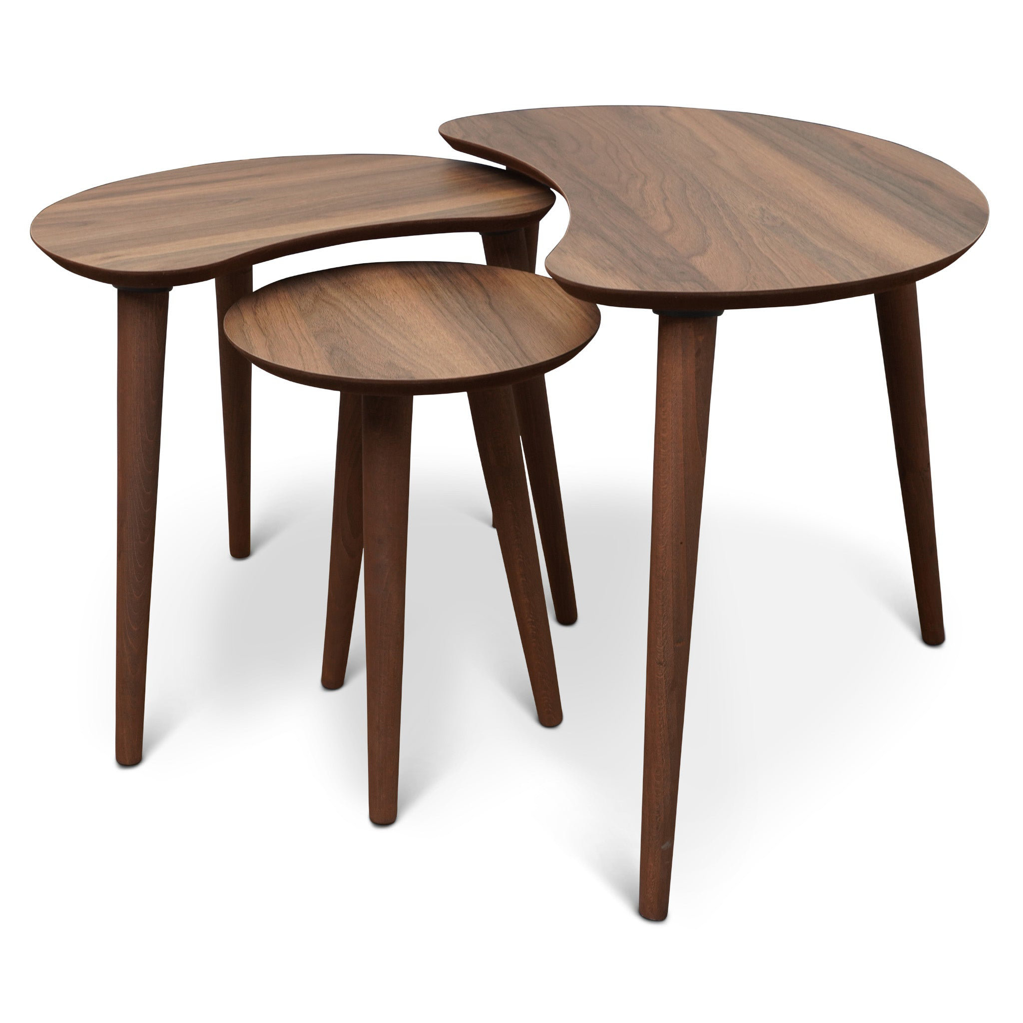 George Oliver Dainty Walnut Nesting Table | Wayfair