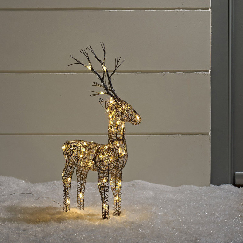 Metal Christmas Decoration, 83 cm H x 60 cm W x 30 cm D, Brown