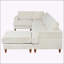 Canapé modulaire modulaire en L avec repose-pieds