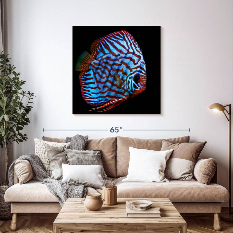 Brampt Aquatic Turquoise Discus Fish, 39'' H x 39'' W
