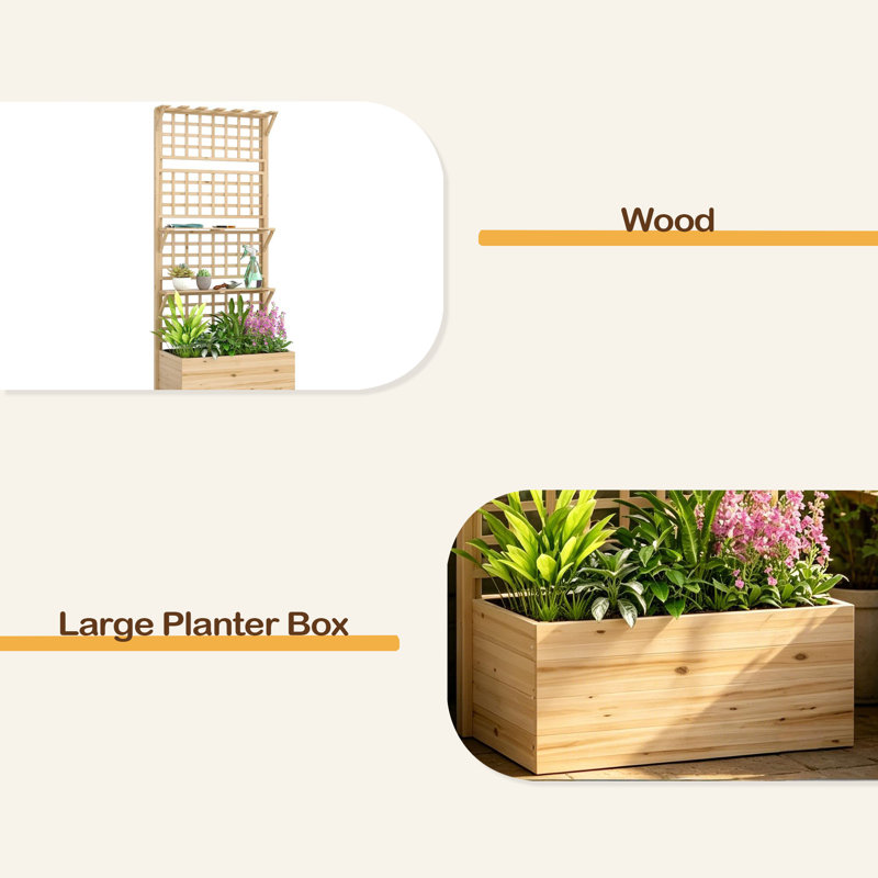 Jardinière surélevée pour jardin, lit de jardin surélevé en bois, jardinière