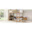 Lit mezzanine simple avec bureau et surface de rangement spacieuse et durable pour un rangement efficace