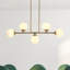Lustre en métal 5 lumières Eldina, noir mat-263099899