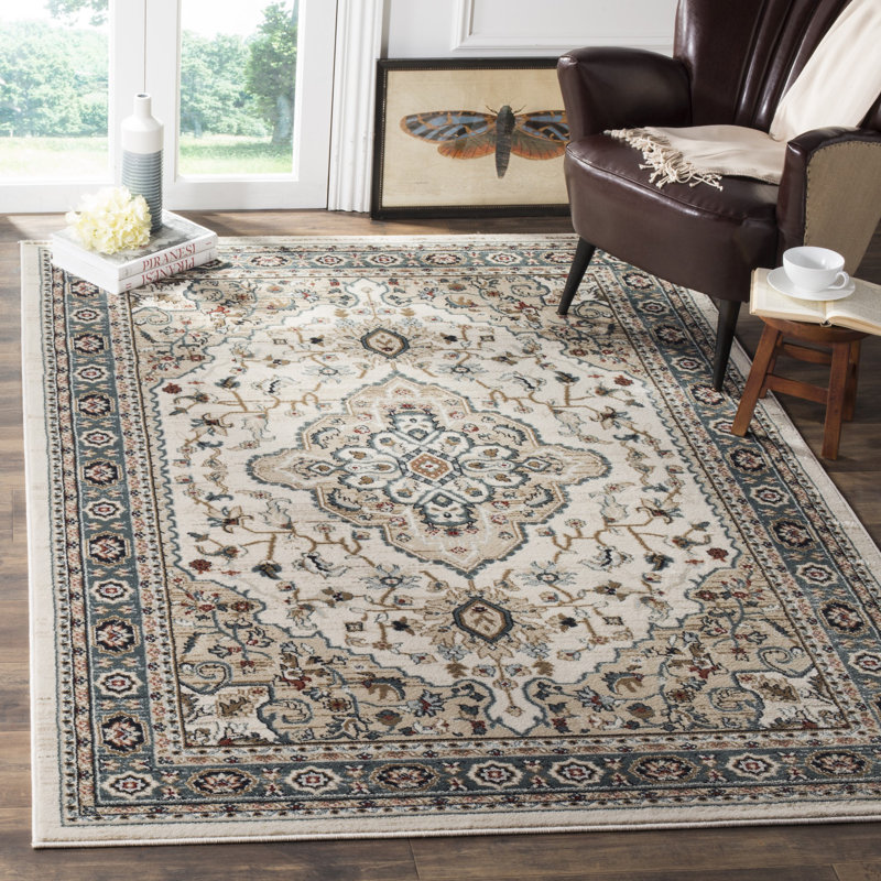 Tapis performance oriental Klose, Rectangle 2 pi 3 po x 4 pi, Teal/Black