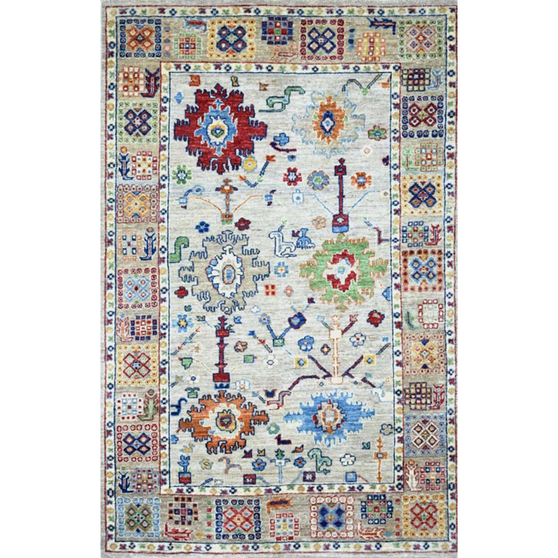 Transitional One-of-a-Kind Rectangle 3'10" X 6 Hand Knotted Area Rug