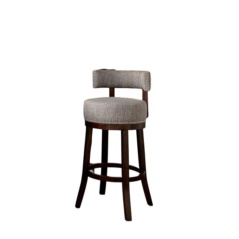Ensemble de 2 chaises de bar, Tabouret de comptoir (siège d'une hauteur de 24 p, Gris clair