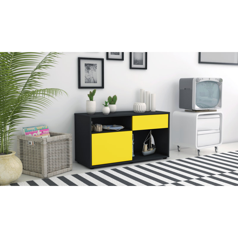 Elmer 1 - Drawer Chest of Drawers, Black / Yellow