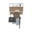 Console Aranjuez avec tablette ouverte, conception mince, solution de rangement moderne pour le vestibule ou le salon