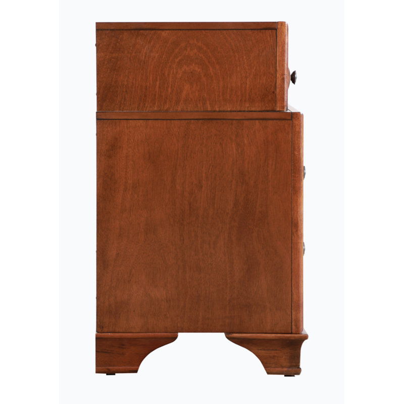 LaVita 3-Drawer Solid Oak Nightstand with Bronze Hardware
