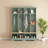 Farmhouse Wide Hall Tree with 8 Hooks, Practical Entryway Bench with Open Compartments-1654685135