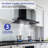 36 inches Wall Mount Range Hood Black