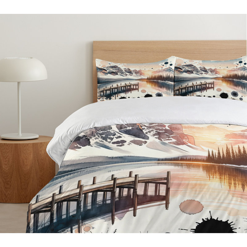 Lake Duvet Cover, California King Duvet Cover + 2 Standard Shams